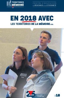 EN 2018 AVEC LES TERRITOIRES DE LA MÉMOIRE ASBL - CENTRE D'ÉDUCATION - Territoires de la Mémoire