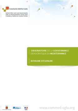 OBSERVATOIRE DE LA GOUVERNANCE DEMOCRATIQUE EN MEDITERRANEE ROYAUME D'ESPAGNE