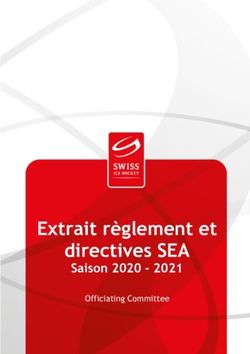 Extrait règlement et directives SEA - Saison 2020 - 2021 Officiating Committee
