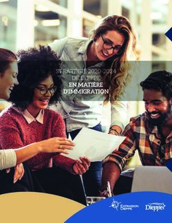 DE DIEPPE EN MATIÈRE D'IMMIGRATION - STRATÉGIE 2020-2024