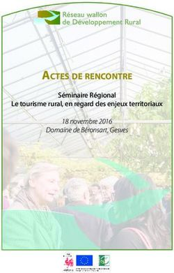 ACTES DE RENCONTRE Séminaire Régional Le tourisme rural, en regard des enjeux territoriaux - Réseau wallon de Développement Rural