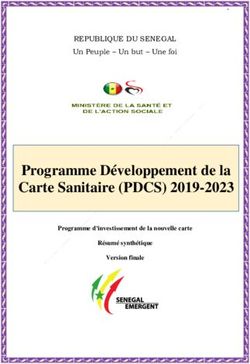 Programme Développement de la Carte Sanitaire (PDCS) 2019-2023 - REPUBLIQUE DU SENEGAL Un Peuple - Un but - Une foi