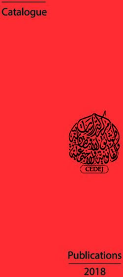 Catalogue - Publications 2018 - CEDEJ