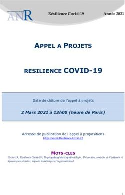 RESILIENCE COVID-19 APPEL A PROJETS - ANR