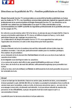 Directives sur la publicit&eacute; de TF1 - Fen&ecirc;tre publicitaire en Suisse