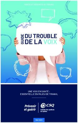 DE LA VOIX DU TROUBLE - UNE VOIX EN SANTÉ : ESSENTIELLE EN MILIEU DE TRAVAIL - Centrale des syndicats du Québec