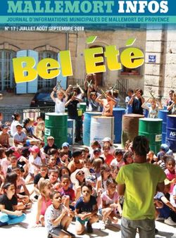 MALLEMORT INFOS JOURNAL D'INFORMATIONS MUNICIPALES DE MALLEMORT DE PROVENCE N 17 | JUILLET AO&Ucirc;T SEPTEMBRE 2018