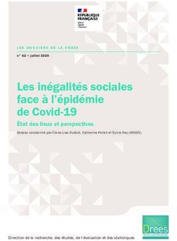 Les inégalités sociales face à l'épidémie de Covid-19 - État des lieux et perspectives - Drees