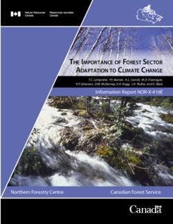 THE IMPORTANCE OF FOREST SECTOR ADAPTATION TO CLIMATE CHANGE