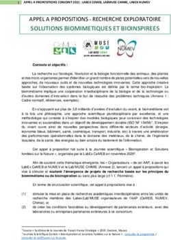 SOLUTIONS BIOMIMETIQUES ET BIOINSPIREES - APPEL A PROPOSITIONS - RECHERCHE EXPLORATOIRE