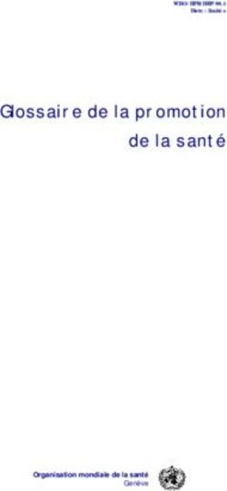 Glossaire de la promotion de la santé - Organisation mondiale de la santé Genève