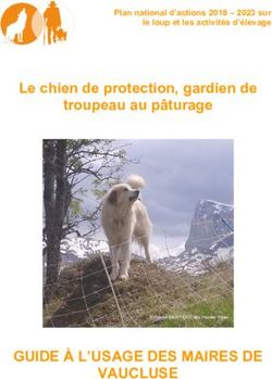 GUIDE &Agrave; L'USAGE DES MAIRES DE VAUCLUSE - Le chien de protection, gardien de troupeau au p&acirc;turage Plan national d'actions 2018 - 2023 sur le loup ...