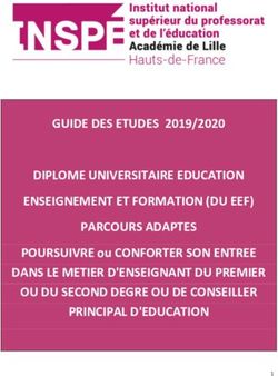 GUIDE DES ETUDES 2019/2020 DIPLOME UNIVERSITAIRE EDUCATION ENSEIGNEMENT ET FORMATION (DU EEF) PARCOURS ADAPTES POURSUIVRE ou CONFORTER SON ENTREE ...