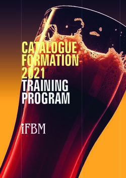 CATALOGUE FORMATION 2021 TRAINING PROGRAM