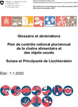 Glossaire et abréviations Plan de contrôle national pluriannuel de la chaîne alimentaire et des objets usuels Suisse et Principauté de ...