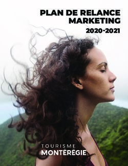 PLAN DE RELANCE MARKETING 2020-2021