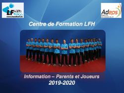 Centre de Formation LFH - 2019-2020 Information - Parents et Joueurs