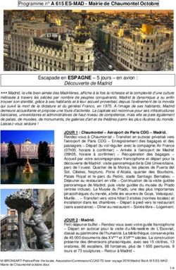 Programme n A 615 ES-MAD - Mairie de Chaumontel Octobre Escapade en ESPAGNE - 5 jours - en avion : Ville de Chaumontel
