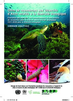 Global Biodiversity Outlook ʇ - Offre de ressources aux Objectifs d'Aichi relatifs à la diversité biologique - CBD.int