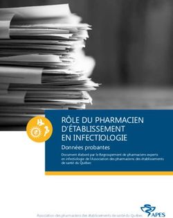 RÔLE DU PHARMACIEN D'ÉTABLISSEMENT EN INFECTIOLOGIE