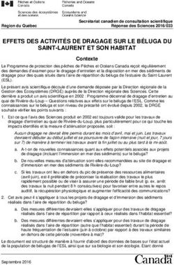 EFFETS DES ACTIVITÉS DE DRAGAGE SUR LE BÉLUGA DU - Canada.ca