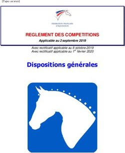Dispositions générales - REGLEMENT DES COMPETITIONS Applicable au 2 septembre 2019