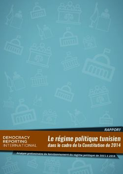 Le régime politique tunisien - dans le cadre de la Constitution de 2014 Analyse préliminaire du fonctionnement du régime politique de 2015 à 2018 ...