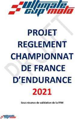PROJET REGLEMENT CHAMPIONNAT DE FRANCE D'ENDURANCE - 2021 Sous réserve de validation de la FFM - Ultimate Cup
