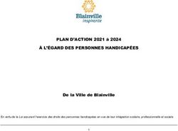 &Agrave; L'&Eacute;GARD DES PERSONNES HANDICAP&Eacute;ES - PLAN D'ACTION 2021 &agrave; 2024 De la Ville de Blainville En vertu de la Loi assurant l'exercice des droits des ...