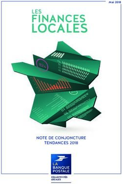 LOCALES FINANCES LES - NOTE DE CONJONCTURE TENDANCES 2018 - APVF