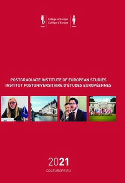 POSTGRADUATE INSTITUTE OF EUROPEAN STUDIES INSTITUT POSTUNIVERSITAIRE D'ÉTUDES EUROPÉENNES - COLEUROPE.EU