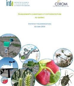 CHANGEMENTS CLIMATIQUES ET PHYTOPROTECTION AU QUÉBEC - OCTOBRE 2019 SYNTHÈSE ET RECOMMANDATIONS - Ouranos