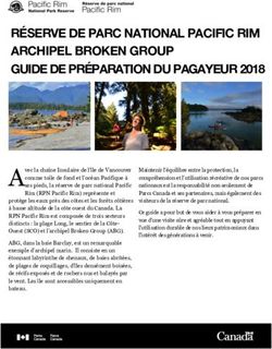 RÉSERVE DE PARC NATIONAL PACIFIC RIM ARCHIPEL BROKEN GROUP GUIDE DE PRÉPARATION DU PAGAYEUR 2018 - Parcs Canada