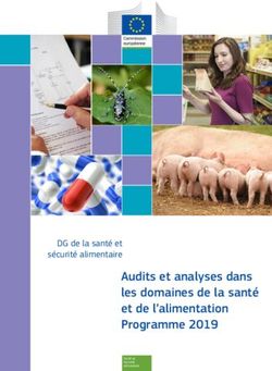 Audits et analyses dans les domaines de la santé et de l'alimentation Programme 2019 - DG de la santé et sécurité alimentaire - Europa