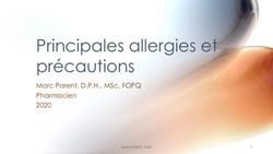Principales allergies et pr&eacute;cautions - Marc Parent, D.P.H., MSc, FOPQ Pharmacien 2020 - AWS