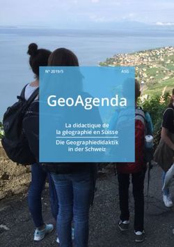 GeoAgenda La didactique de la géographie en Suisse Die Geographiedidaktik in der Schweiz - HEP Vaud