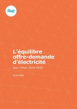 L'équilibre offre-demande d'électricité - pour l'hiver 2019-2020 SYNTHÈSE - Rte