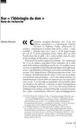 Sur " l'idéologie du don " - Note de recherche