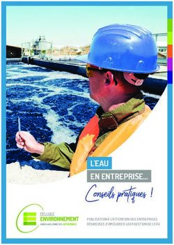 Conseils pratiques ! L'EAU EN ENTREPRISE - Cellule Environnement