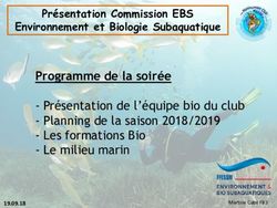 Pr&eacute;sentation Commission EBS Environnement et Biologie Subaquatique - Programme de la soir&eacute;e - Le