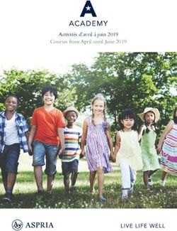 Activités d'avril à juin 2019 Courses from April until June 2019 - myAspria