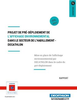 PROJET DE PRÉ-DÉPLOIEMENT DE L'AFFICHAGE ENVIRONNEMENTAL DANS LE SECTEUR DE L'HABILLEMENT - DECATHLON - RAPPORT - Ademe
