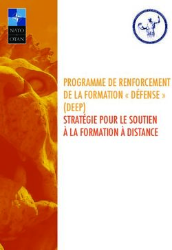 PROGRAMME DE RENFORCEMENT DE LA FORMATION " DÉFENSE " (DEEP) STRATÉGIE POUR LE SOUTIEN À LA FORMATION À DISTANCE