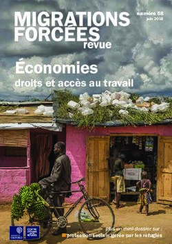 Économies droits et accès au travail - numéro 58 - Forced Migration Review