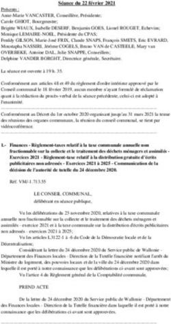 Séance du 22 février 2021 - Beauvechain