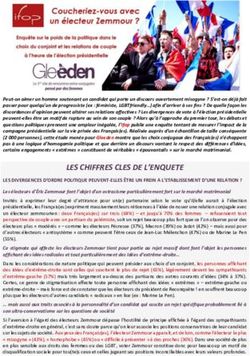 LES CHIFFRES CLES DE L'ENQUETE - IFOP