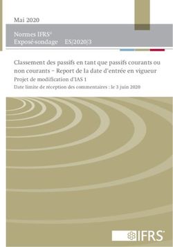 Normes IFRS Exposé-sondage ES/2020/3 Classement des passifs en tant que passifs courants ou non courants - Report de la date d'entrée en vigueur ...