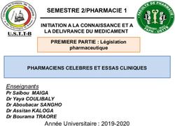 SEMESTRE 2/PHARMACIE 1 - INITIATION A LA CONNAISSANCE ET A LA DELIVRANCE DU MEDICAMENT - FMOS