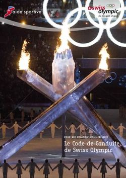 Le Code de Conduite de Swiss Olympic - POUR NOS RELATIONS COMMERCIALES