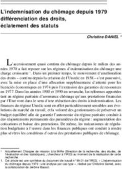 L'indemnisation du chômage depuis 1979 différenciation des droits, éclatement des statuts